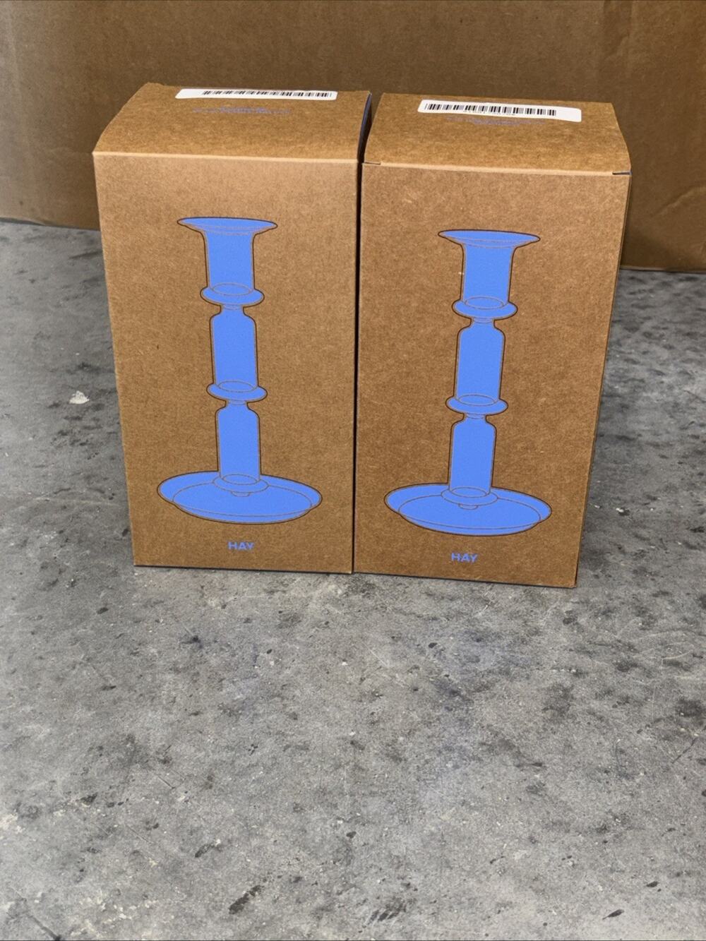 HAY Modern Candlestick Holders Set of 2 Scandinavian Danish Design NEW